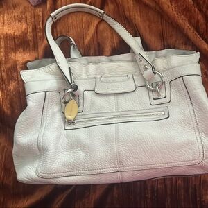 Coach Off-White Leather Tote